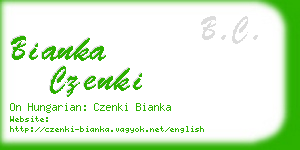 bianka czenki business card